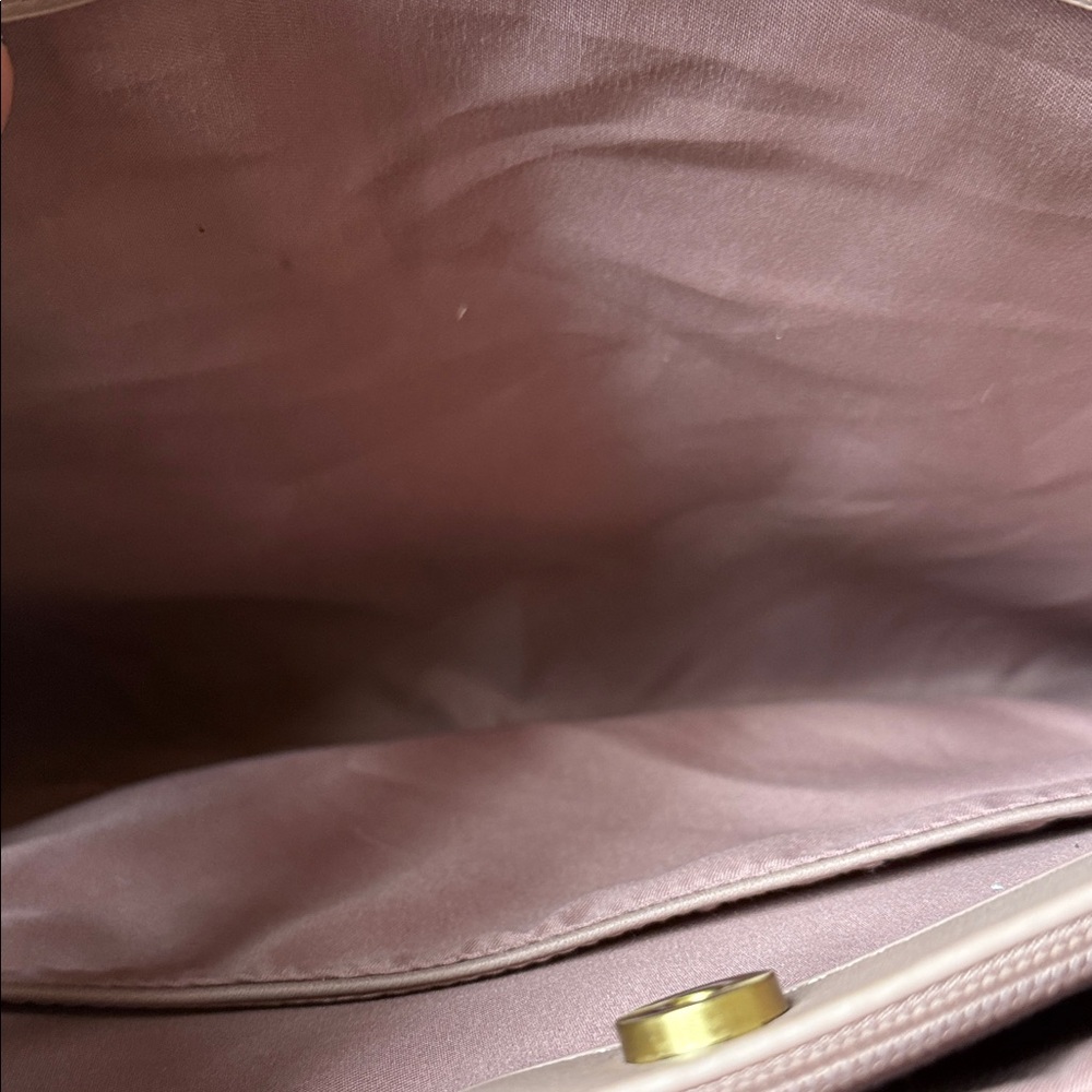 ECOSUSI Elegant Pink Beige Women's Tote Bag Vegan Leather - Picture 6 of 12